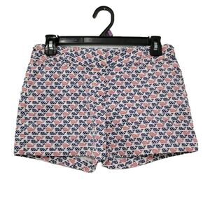 Vineyard Vines Girl's Flag Whale Printed Boulevard Shorts Size 14 Patriotic Prep
